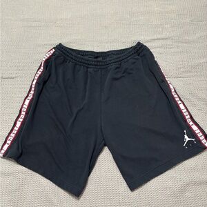 Nike Air Jordan Black Athletic Shorts with Side Stripe